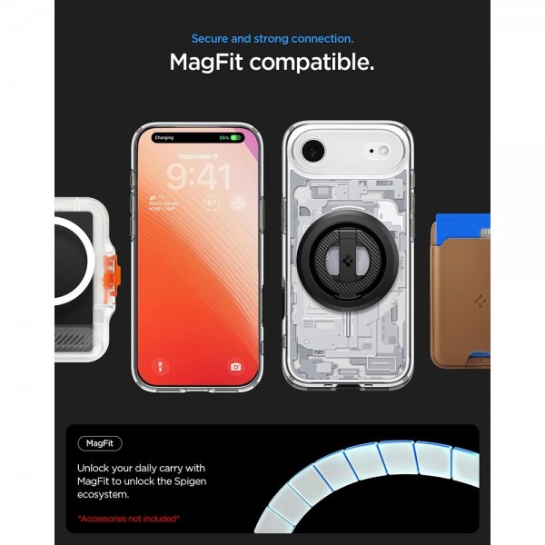 - iPhone Air - Skal - Ultra Hybrid Zero One MagFit - Natural Titanium