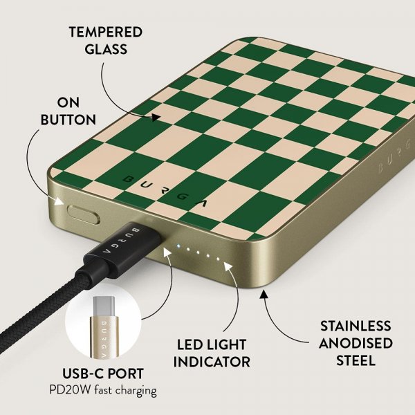 - Powerbank - MagSafe 5000 mAh - Ivy League - Gold