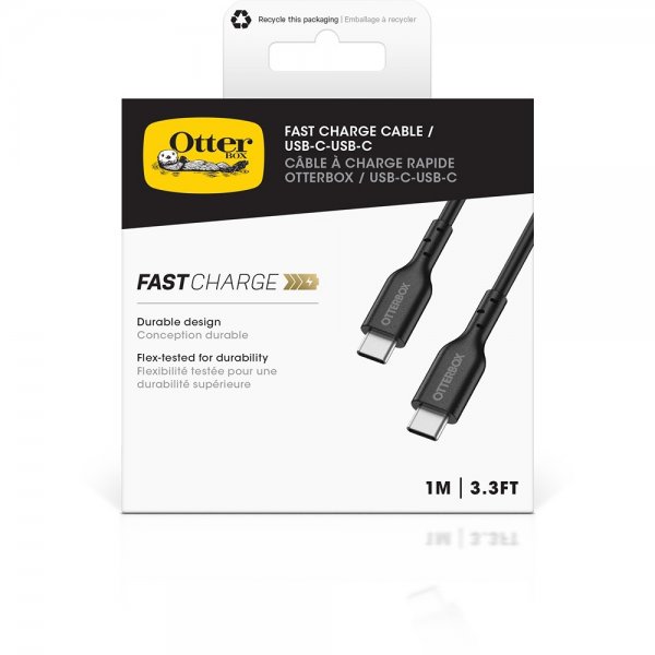 - Kabel - Fast Charge Cable USB-C/USB-C - 1m Svart