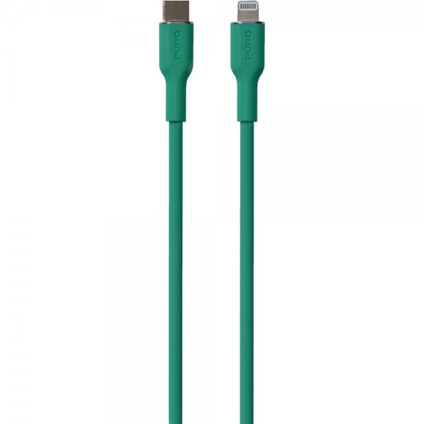 - Kabel - Soft Charge & Sync Cable - USB-C/Lightning 1.5m Grön