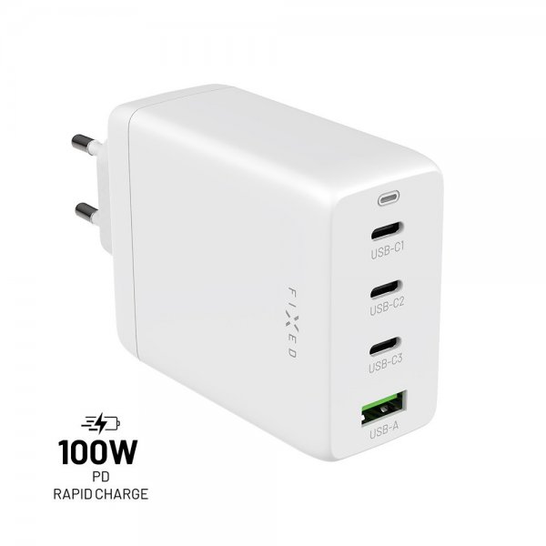 - Laddare - GaN100 3xUSB-C & 1xUSB-A