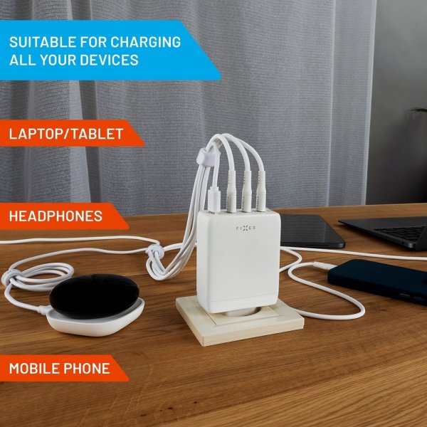 - Laddare - GaN100 3xUSB-C & 1xUSB-A