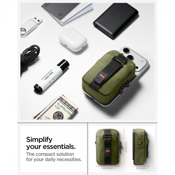 - Portable Organizer Pouch Snap Zip MagFit - Olive Green