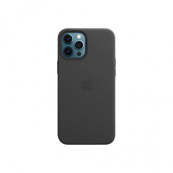 - iPhone 12 Pro Max - Skal - Leather Case MagSafe - Svart