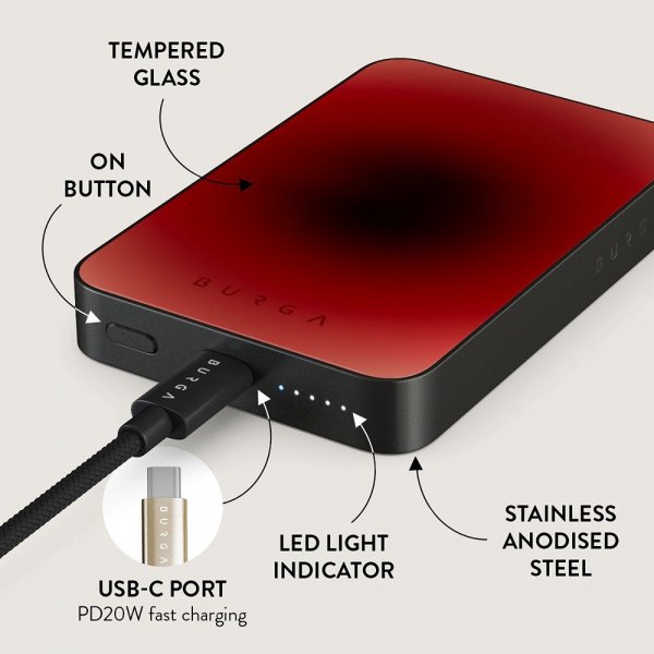- Powerbank - MagSafe 5000 mAh - No Talking - Metallgrå