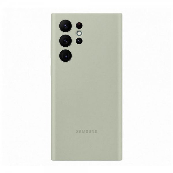 - Samsung Galaxy S22 Ultra - Skal - Silicone Cover - Olive Green