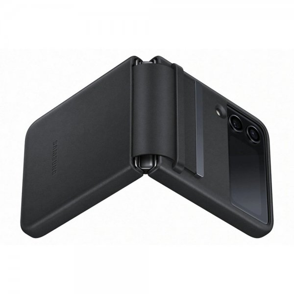 - Samsung Galaxy Z Flip 4 - Skal - Flap Leather Cover - Svart