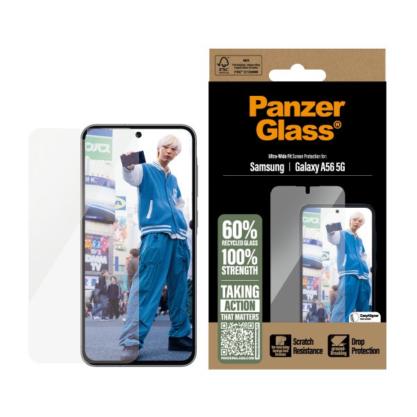 - Samsung Galaxy A56 - Skärmskydd - Ultra-Wide Fit EasyAligner
