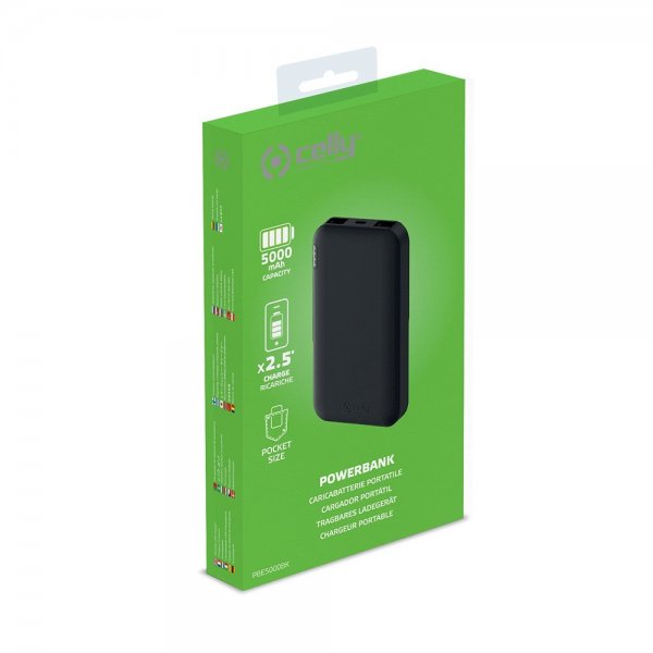 - Powerbank - ENERGY 5 000 mAh - Svart