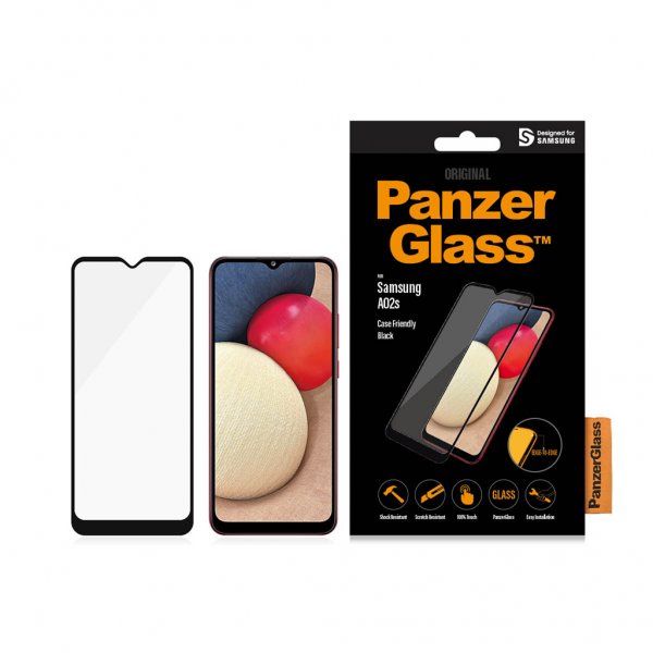 - Samsung Galaxy A02s - Skärmskydd - Case Friendly