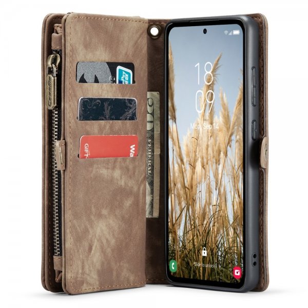- Samsung Galaxy A35 - Fodral - 008 Series Löstagbart Skal - Brun