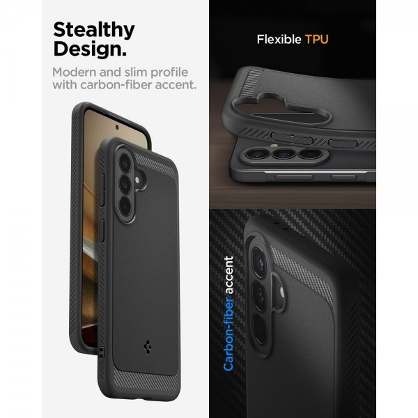 - Samsung Galaxy A37 - Skal - Rugged Armor - Matte Black
