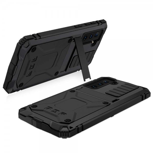- Samsung Galaxy S21 - Skal - Metall Stöttåligt - Svart