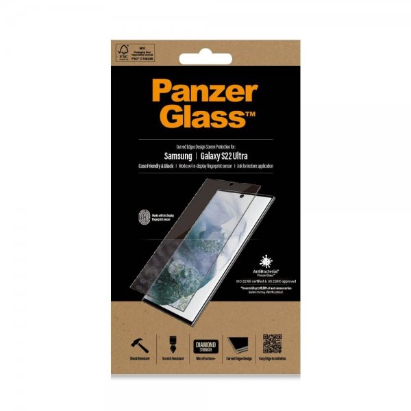 - Samsung Galaxy S22 Ultra - Skärmskydd - Case Friendly Fingerprint