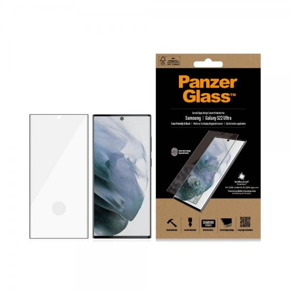 - Samsung Galaxy S22 Ultra - Skärmskydd - Case Friendly Fingerprint