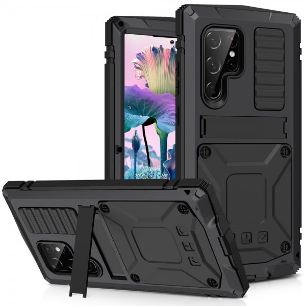 - Samsung Galaxy S23 Ultra - Skal - Metall Stöttåligt - Svart