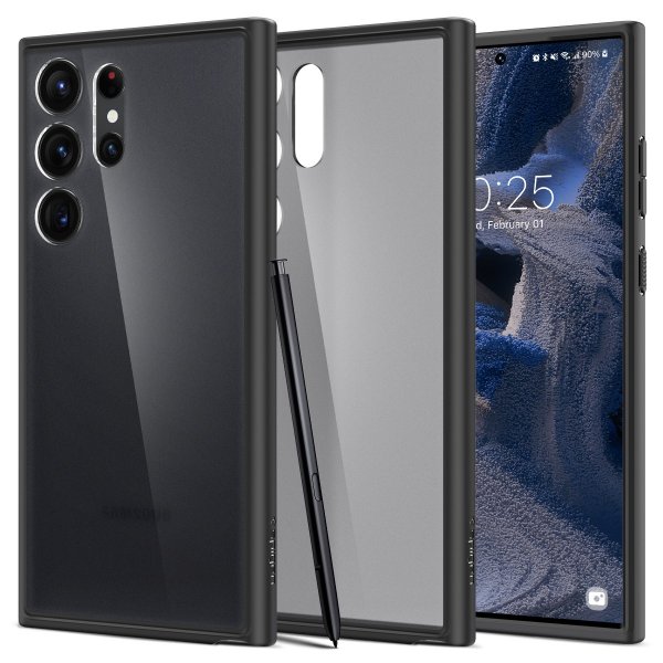 - Samsung Galaxy S23 Ultra - Skal - Ultra Hybrid Matte - Frost Black