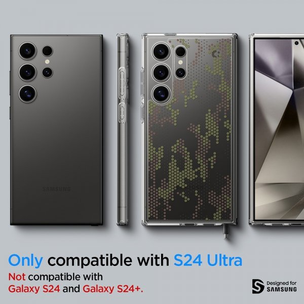 - Samsung Galaxy S24 Ultra - Skal - Ultra Hybrid - Digital Camo