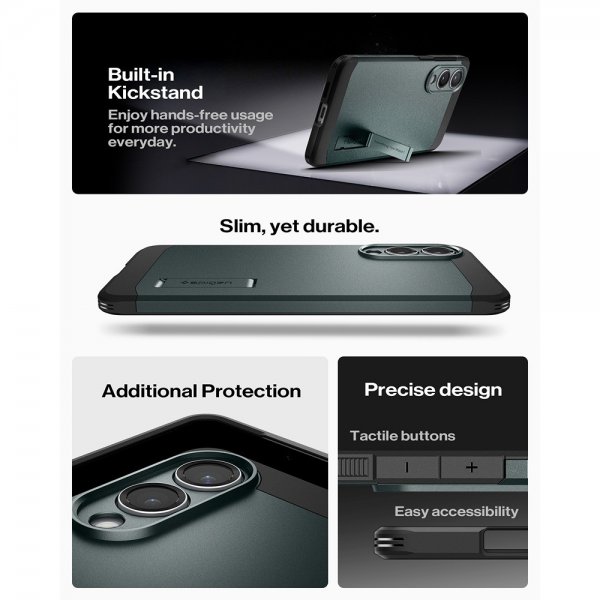 - Samsung Galaxy S25 Edge - Skal - Tough Armor MagFit - Abyss Green