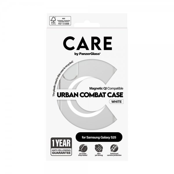 - Samsung Galaxy S25 - Skal - Urban Combat MagSafe - Vit