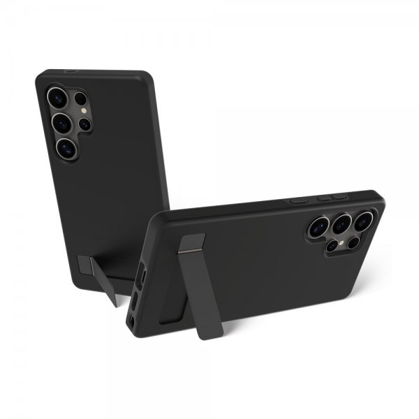 - Samsung Galaxy S25 Ultra - Skal - Iceland Pro Qi2 Kickstand - Svart