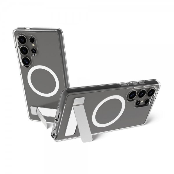- Samsung Galaxy S25 Ultra - Skal - Iceland Pro Qi2 Kickstand - Transparent