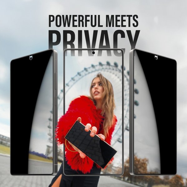- Samsung Galaxy S25 Ultra - Skärmskydd - Ultra-Wide Fit Privacy EasyAligner