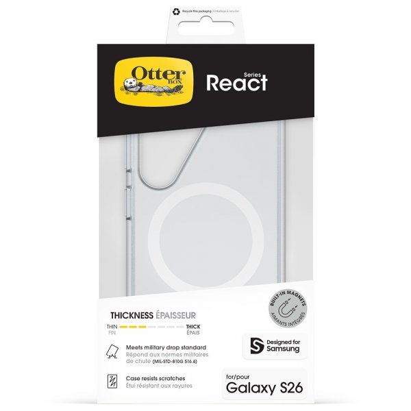 - Samsung Galaxy S26 - Skal - React MagSafe - Transparent