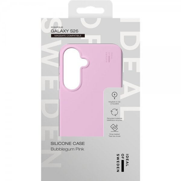 - Samsung Galaxy S26 - Skal - Silicone Case MagSafe - Bubblegum Pink