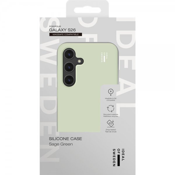 - Samsung Galaxy S26 - Skal - Silicone Case MagSafe - Sage Green