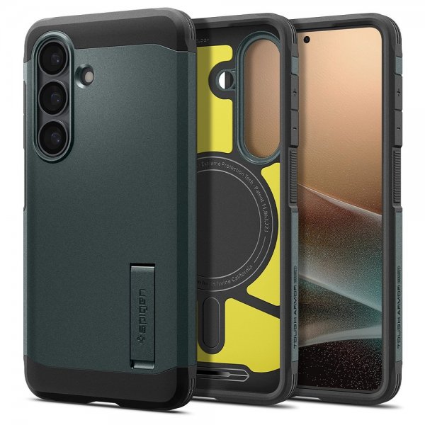 - Samsung Galaxy S26 - Skal - Tough Armor MagFit - Abyss Green