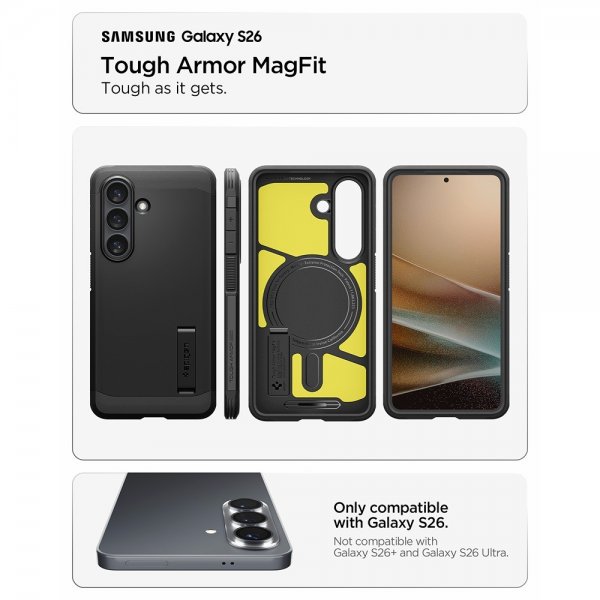 - Samsung Galaxy S26 - Skal - Tough Armor MagFit - Svart