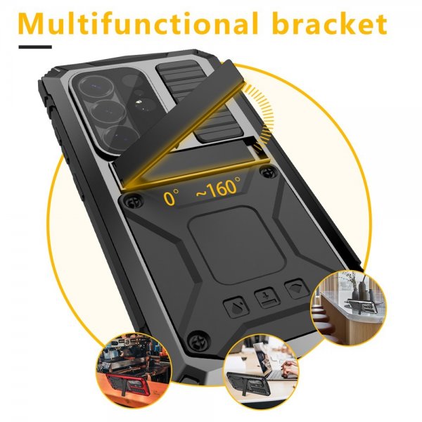 - Samsung Galaxy S26 Ultra - Skal - Metall Stöttåligt - Svart