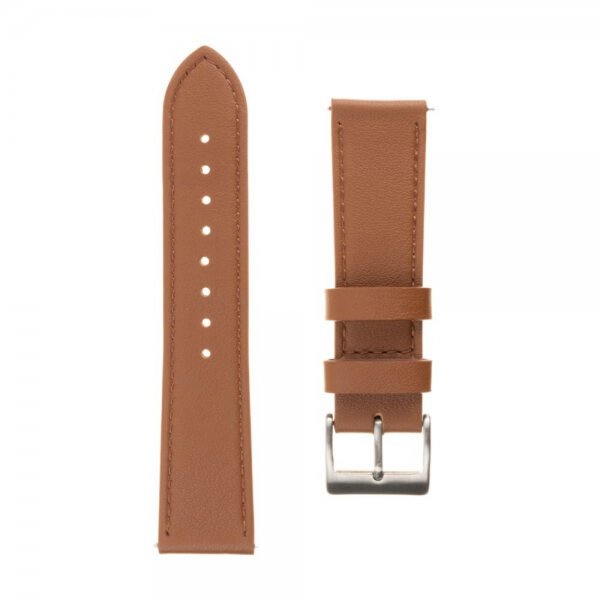 - Samsung Galaxy Watch 20mm - Armband - Leather Strap - Brun