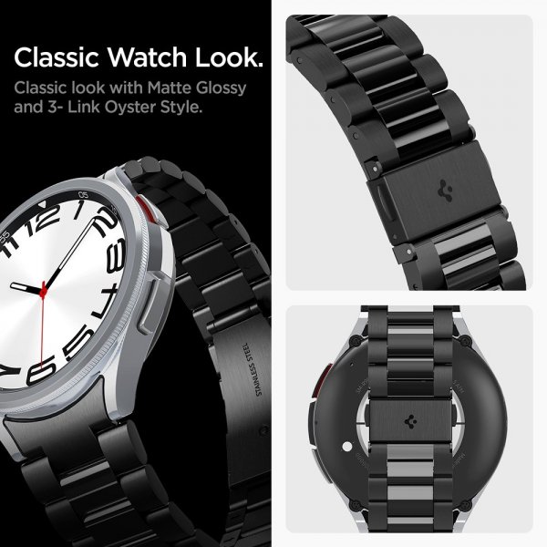 - Samsung Galaxy Watch 6 Classic 47mm - Armband - Modern Fit 316L - Svart