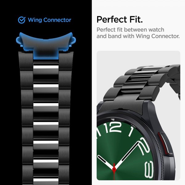 - Samsung Galaxy Watch 6 Classic 47mm - Armband - Modern Fit 316L - Svart