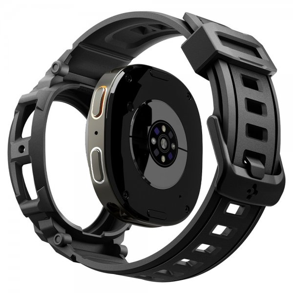 - Samsung Galaxy Watch 8 44mm - Armband & Skal - Rugged Armor Pro - Matte Black