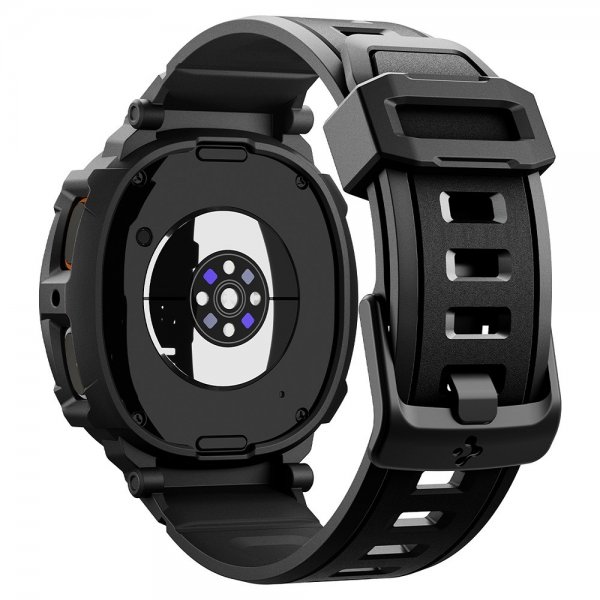 - Samsung Galaxy Watch 8 44mm - Armband & Skal - Rugged Armor Pro - Matte Black