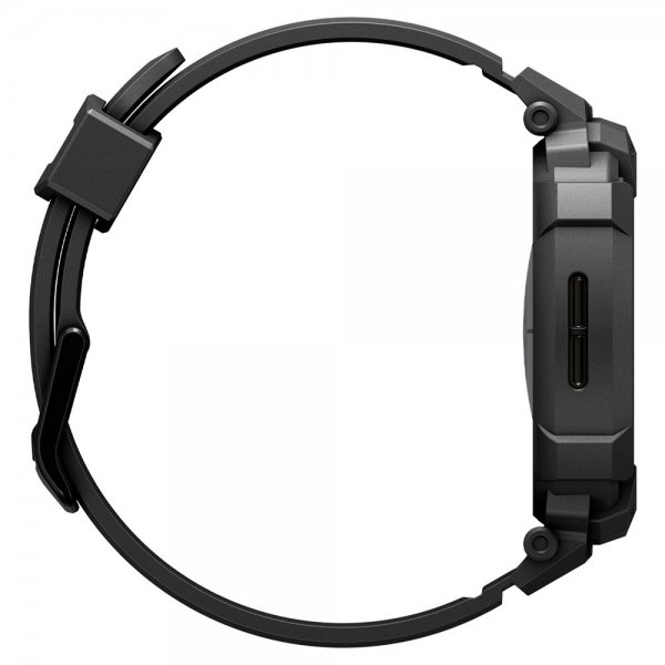 - Samsung Galaxy Watch 8 44mm - Armband & Skal - Rugged Armor Pro - Matte Black