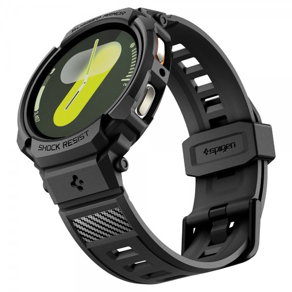 - Samsung Galaxy Watch 8 44mm - Armband & Skal - Rugged Armor Pro - Matte Black