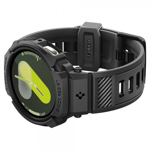 - Samsung Galaxy Watch 8 44mm - Armband & Skal - Rugged Armor Pro - Matte Black