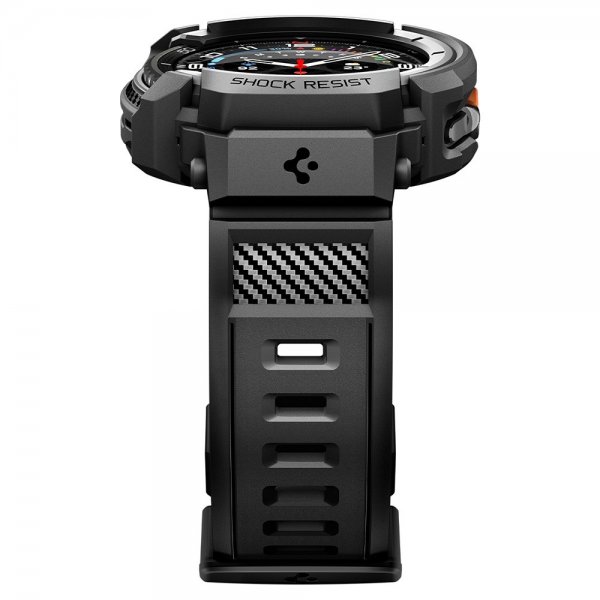 - Samsung Galaxy Watch 8 Classic 46mm - Armband & Skal - Rugged Armor Pro - Matte Black