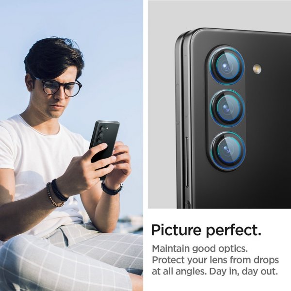 - Samsung Galaxy Z Fold 5 - Kameraskydd - GLAS.tR EZ Fit Optik Pro - 2-pack