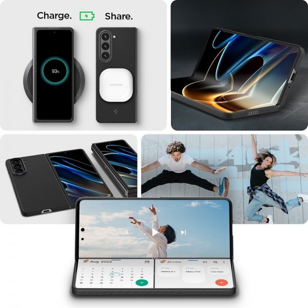 - Samsung Galaxy Z Fold 5 - Skal - Air Skin Pro - Svart