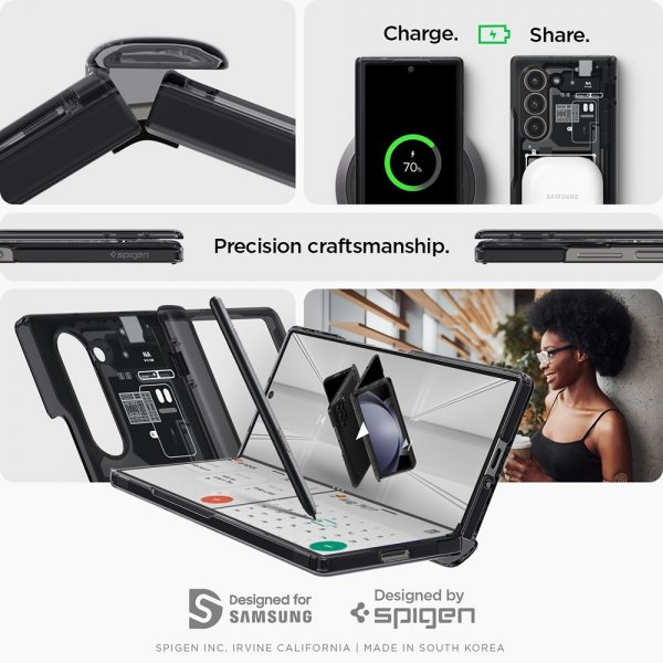 - Samsung Galaxy Z Fold 6 - Skal - Ultra Hybrid Zero One - Svart