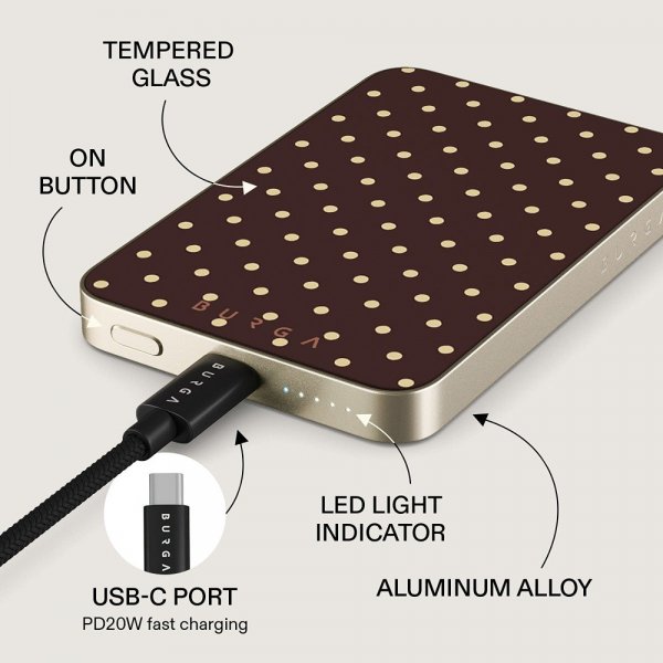 - Powerbank - MagSafe 5000 mAh - Sorry Busy - Guld