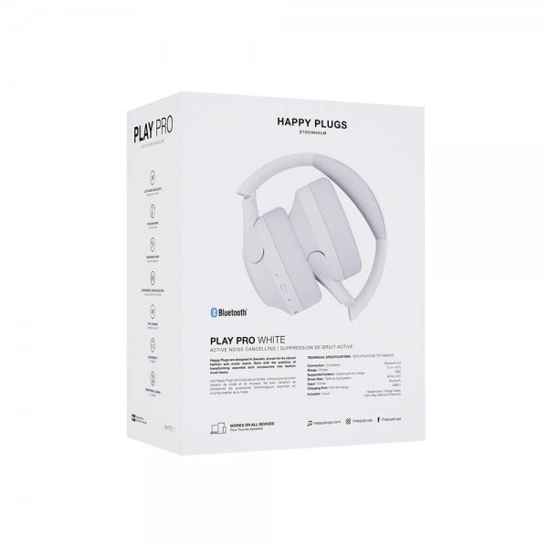 - Trådlösa Over-Ear Hörlurar - Play Pro ANC - Vit