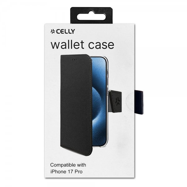 - iPhone 17 Pro - Fodral - Wally Wallet Case - Svart
