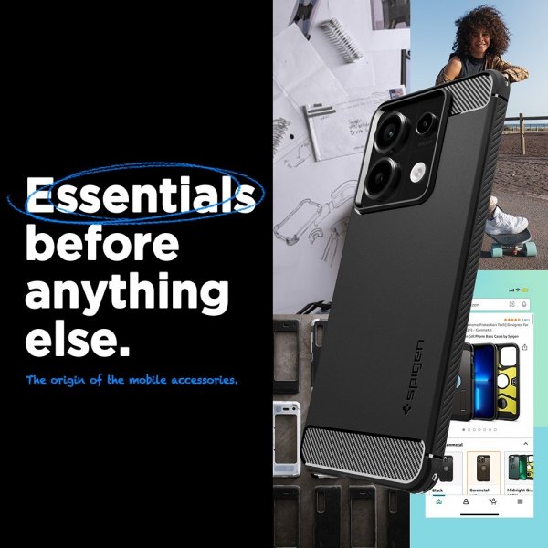 - Xiaomi Redmi Note 13 Pro 5G - Skal - Rugged Armor - Matte Black